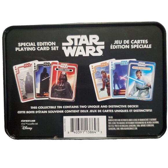 NIB Star Wars Special Edition Playing Card Set (2 Decks of 52 Cards) Tin Box - Picture 2 of 4
